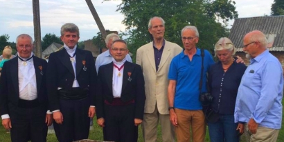Žymūs Prūsijos „veikėjai“ - (iš kairės) pagėgiškiai O. Petrauskas, S. Stonys ir V. Navickas – renginio metu.