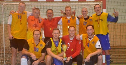  2014 metų salės futbolo čempionai – komanda „Šilutės vandenys“.