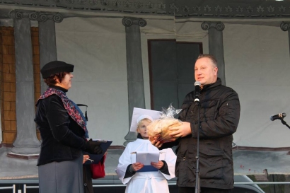 Šventojo Martyno žąsimi atsidėkota renginio rėmėjui, Pagėgių sav. merui V. Komskiui