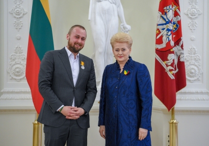 D. Pancerovas ir Prezidentė D. Grybauskaitė. R. Dačkaus nuotr.