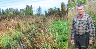 Lankupių kaimo gyventojas A. Valenta turi vilčių, kad jo žemė bus nusausinta tinkamai.