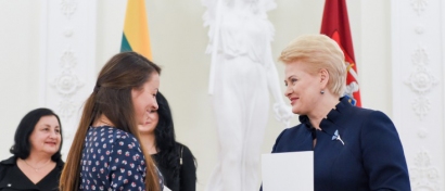 Kristinai Budvytytei-Mejerei LR Prezidentė Dalia Grybauskaitė vėl dėkojo už pasiekimus.