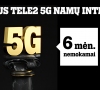 Šią vasarą mėgaukitės pigiais „Tele2“ 5G namų interneto pasiūlymais: pirmi 6 mėnesiai – nemokami!