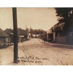 Žemaičių Naumiestis tarpukariu. (Šilutės Hugo Šojaus muziejaus Žemaičių Naumiesčio ekspozicija).